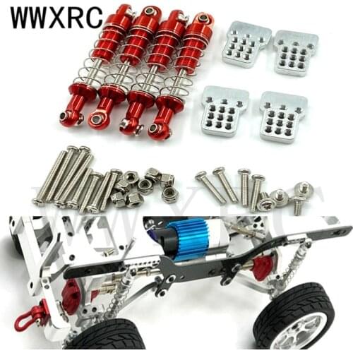 Aluminum Alloy Shock Absorber With Extender Hard Kits for WPL C14 C24 C34 C44 for MN D90 D91 MN45 MN96 MN99 MN99S RC Car Parts