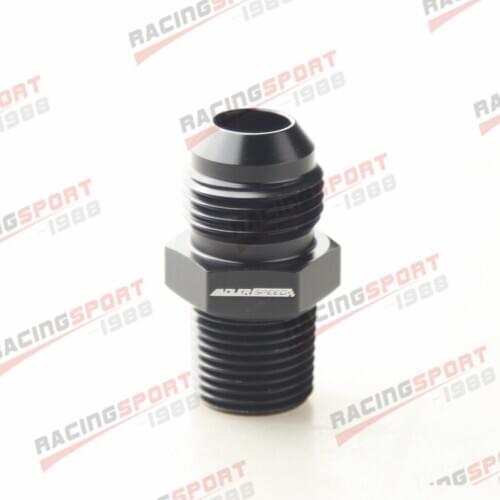 AN8 -8 AN 8AN to 3/8'' NPT Straight Adapter ADAPTOR Fitting black