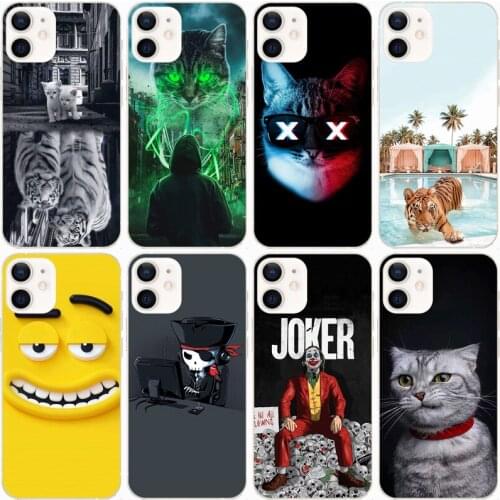 For iphone 12 for 12 Mini Case Rose Wolf Patterned Cover Soft Silicon Phone Case for iphone 12 Pro for 12 Pro Max Top Quality