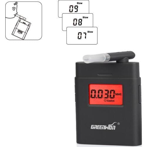 AT-838 Digital Breath Alcohol Tester with Backlight Breathalyzer Driving Prefessional Detector