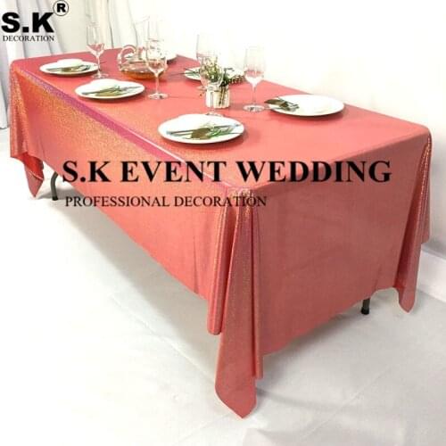 Cheap Price Rectangle Glitter Sequin Table Cloth Rectangle Wedding Tablecloth Event Dining Banquet Decoration
