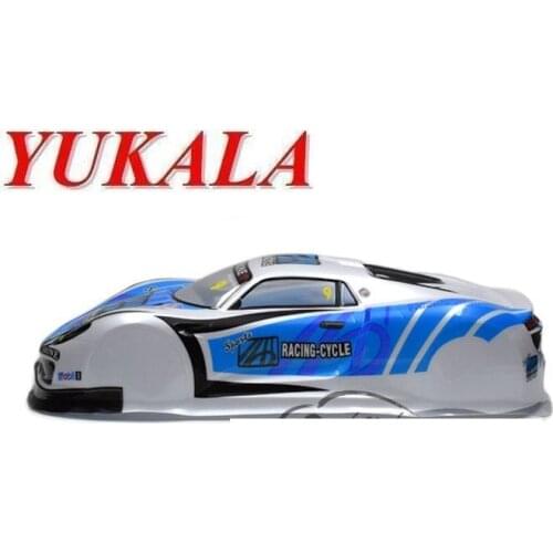 YUKALA NO:079blue 1/10 RC parts PVC painted body shell for 1/10 RC racing car(size: 430*185mm wheel base 260mm)