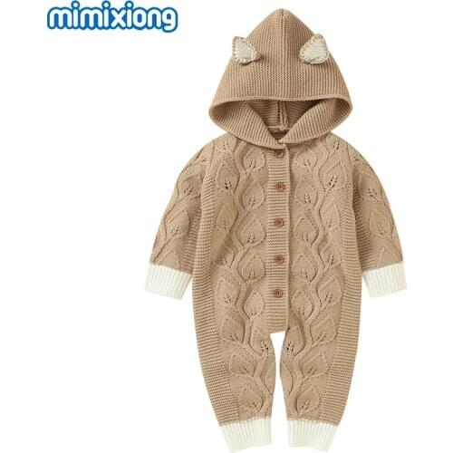 Baby Rompers Clothes Long Sleeve Newborn Knitted Jumpsuits Outfits for Infant Boy Girl Sweaters Overalls Autumn Winter Kids Wear