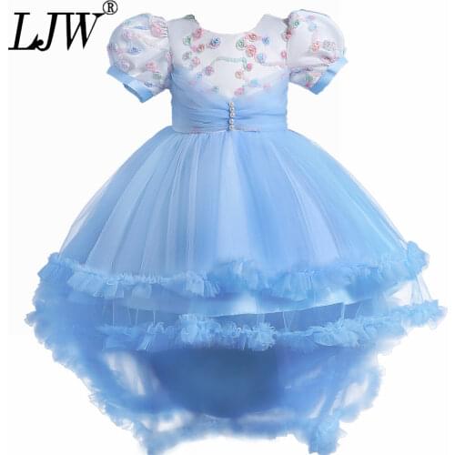 Children Princess Costume For Girl Party Wear Kids Evening Prom Gown Designs Teenage Girl Formal Communion Dress 5 8 10 12 14T