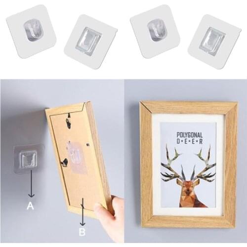 Double-sided Wall Hooks for Kitchen Bathroom Living Room Wall Mounted Rack Self Adhesive Organizer Storage Holder Tools