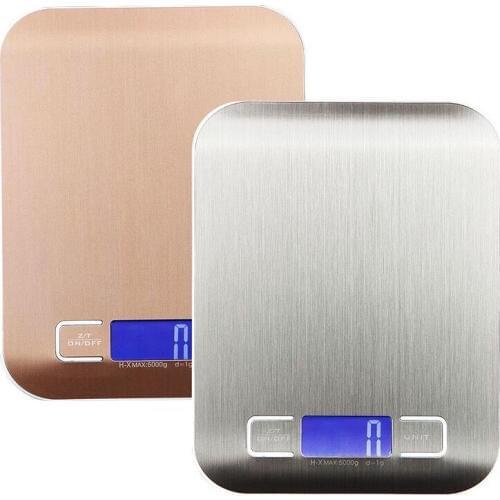 Hot 5 Kg Digital Kitchen Scale For Food LED Display Electronic Weight Scales Libra Gold Stainless Steel Cooking Measure Tools