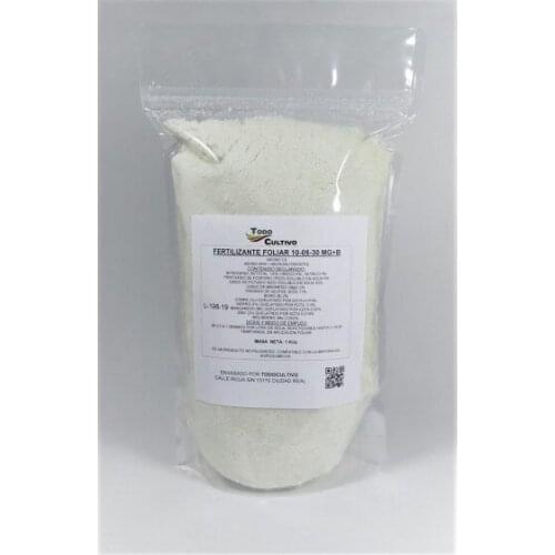 Foliar fertilizer 10-5-30 + (2MGO + 2B). 1 Kilo. Complex with magnesium, boron and chelated microelements. Covers necessities nutricion