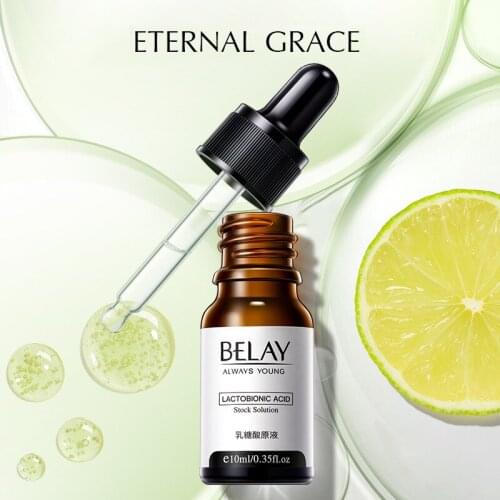 Lactobionic Acid Facial Serum Wrinkle Anti Aging Face Care Moisturizing Pores Shrink Leaving The Skin Soft Smooth Shiny TSLM1