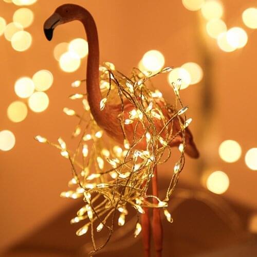 100/200 LED Christmas lights Copper Wire Firecrackers string fairy lights garland Holiday Wedding Party Garden decorative lamp