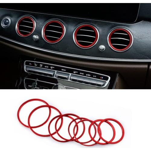 Chrome Air Conditioning Vent frame cover trim sequins air outlet panel decorative strip sticker for Mercedes Benz E Class W213