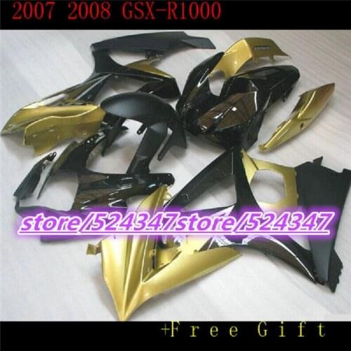 Injection Fairing For Suzuki GSXR1000 K7 07-08 Year 2007 2008 GSXR-1000 K7 07 08 Suzuki GSXR 1000 K7 gold yellow black Fairing