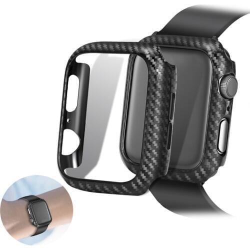 Frame Carbon Protective Case For Apple Watch band correa iwatch 42mm 38mm 44mm 40mm 5 3 covers bumper Apple watch 4 accessories