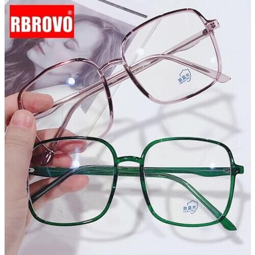 RBROVO Square Glasses Frame Women Oversized Eyewear Frame Women Clear Lens Eyeglasses Frame Women Retro Lentes De Lectura Mujer
