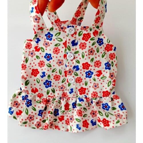 Summer Dog Clothes Cute Floral Sling Dress Thin Skirt Sunscreen For Small Dog Chihuahua Bichon Poodle Costume Puppy Pet Dresses