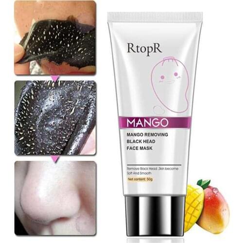 50g Mango Face Mask Moisturizing Nose Blackhead Removal Cream Clean Pores Sleeping Mask Black Dots Deep Cleansing Shrink Pore
