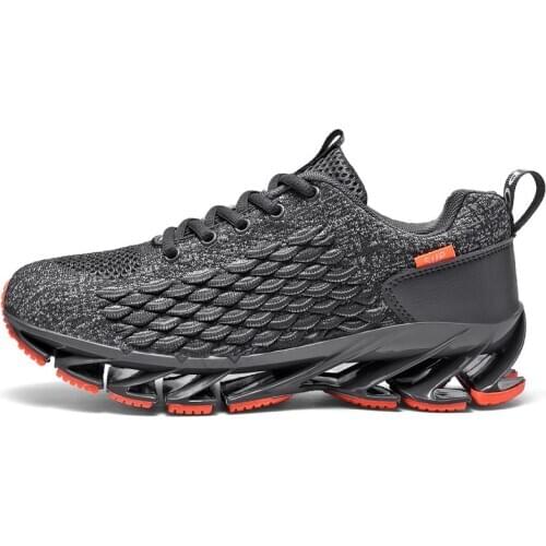 Men Shoes Lace Up Casual Shoes Men Fashions Male Mesh Shoes Men Sneakers Big Size 46 Tenis Feminino Gray New Sport Blade Shoes