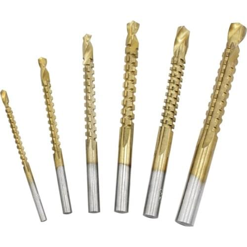 1/6pcs Drill Bit Set High Speed Steel Woodworking Tools Wood Punching Slotting Sets Of Hand Tools Multi Function Metal Drill Bit
