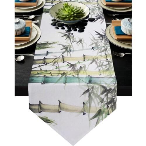 Bamboo Ink Table Runners Modern Home Kitchen Dining Tablecloths Wedding Party Table Decoration Table Runner