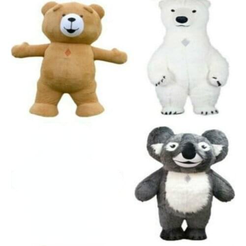 New Inflatable Teddy Doll Costume Mascot Costume Suits Party Game Dress Birthday Gifts Outfits Carnival Halloween Ad Clothes