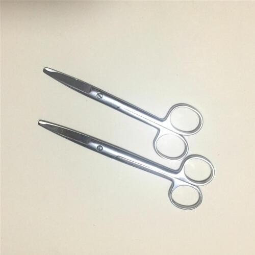 High quality novel 16 cm stainless steel removal suture scissors surgical wire forceps medical trimming crescent notch scissors