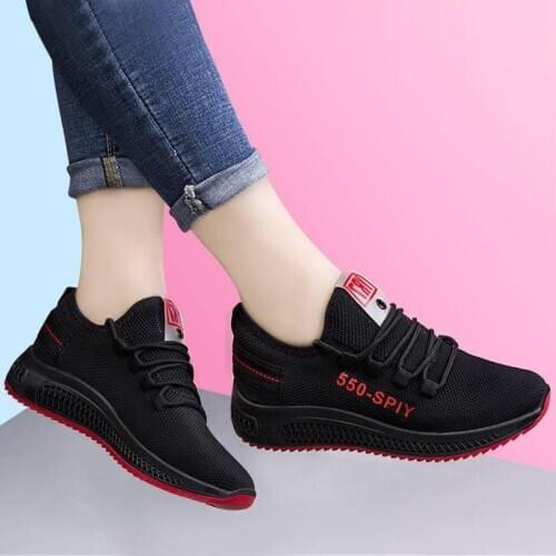 Running Shoes Women Sneakers Sport Shoes Women Lace-Up Beginner Rubber Fashion Air Mesh Casual Shoes Zapatos Deportivos De Mujer