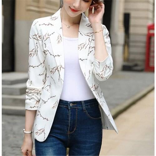Fashion Spring Casual All-match Women Blazers Jackets Work Office Lady Suit Autumn Korea Slim Business Short Blazers Coat