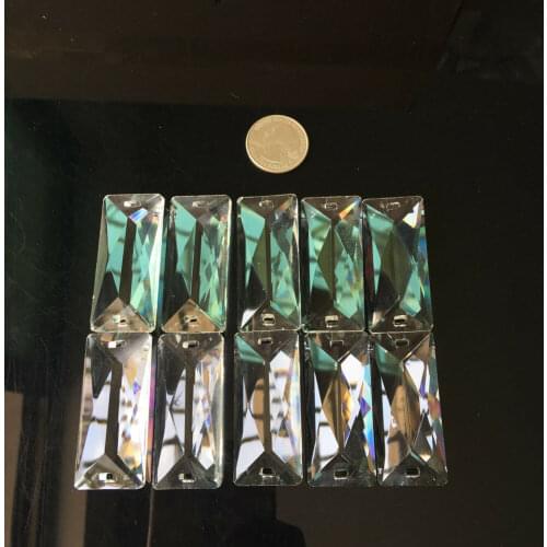 5 PCS Rectangular Crystal Prism Chandelier Accessories Suncatcher Capture Rainbow Prism Chandelier DIY Curtain Decor Accessory