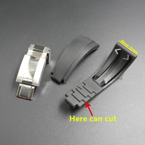20mm 21mm Silicone Rubber Watchband watch band buckle Watch band for Role strap Submariner Daytona GMT OYSTERFLEX tools