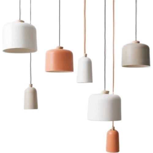 Minimalism Creative Nordic 3 Color Aluminum Wood Led E27 Pendant Light for Dining Room Living room Restaurant Dia 20/30cm 1591