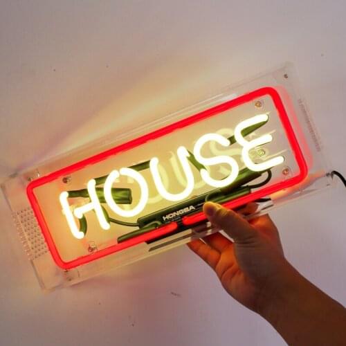 Light Gift Led Neon Sign Glass Neon Box Home Decoration
