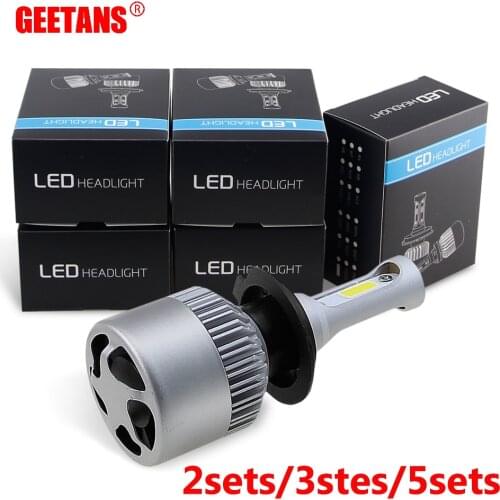 H7 LED H4 H11 Car Headlight Bulbs 9005 9006 COB 12V H3 H1 H8 H9 9012 72W 8000LM Led lamps 8000K 6500K 4300k 3000K S2 Wholesale
