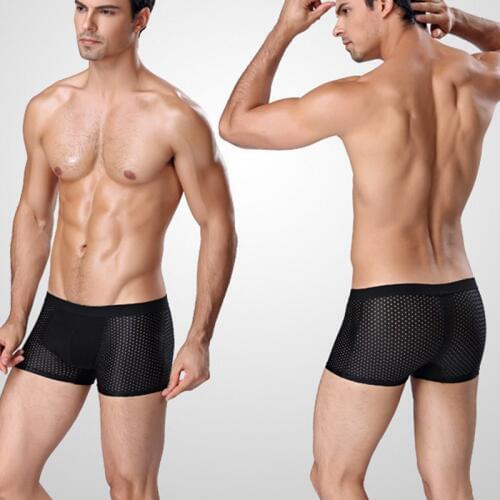 3PCS Lot Men Soft Silky Underwear Boxer Boxers Panties Homewear Underpants Shorts Free Shipping