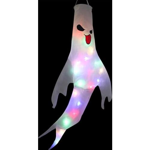 Halloween Ghost Festival Printing LED Light String Ghost Pendant Venue Decoration Props Glowing Decor