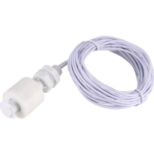 UXCELL PP Float Switch 47.5mm/1.87inch Fish Tank Vertical Liquid Water Level Sensor Plastic White with 2M Long Cable Supplies