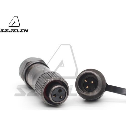 WEIPU ST12 series 3 pin Waterproof Connector Aviation Rear-nut Wire Connector Female Plug Male Socket IP67