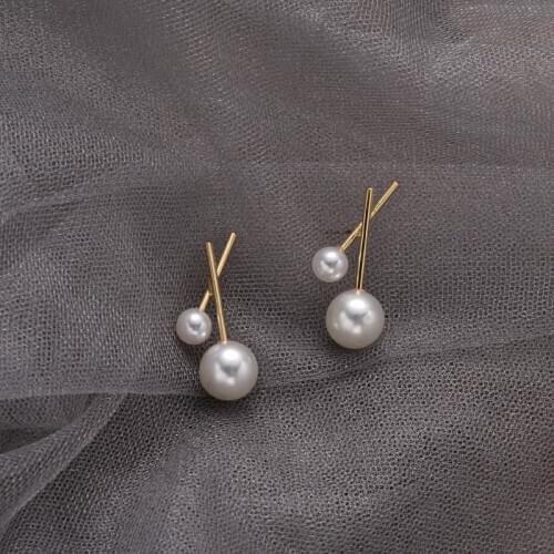 YAOLOGE Temperament Styles Smooth Freshwater Pearl Earrings For Women Needle Jewelry Ear Accessories Wedding Gift
