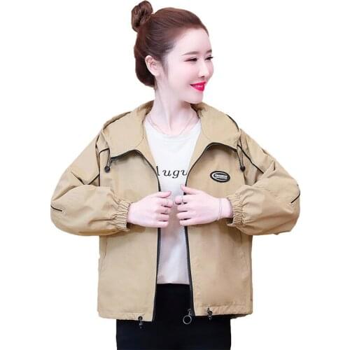 Female Autumn Elegant Slim Hooded Sports Jacket 2021 New Fashion Loose Fairy Baseball Clothing Student Spring Women Coat OK851