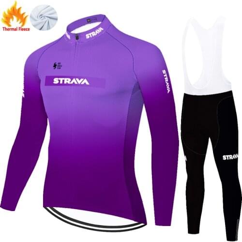 Strava Winter Thermal Fleece Para Equipo Джерси Велосипедная Maillot Cyclisme 2021 Conjunto 자전거의류 Ropa Ciclismo Hombre