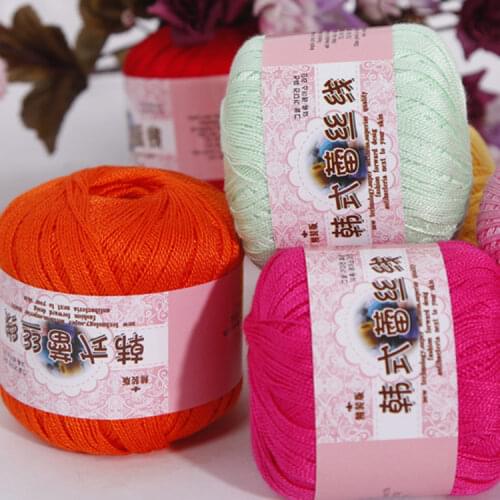1Ball=50g DIY 100% Warm Lace Cotton Thin Yarn Crochet By 0.8mm Crochet Hooks For Hand Knitting Children Blanket Cloth Yarn