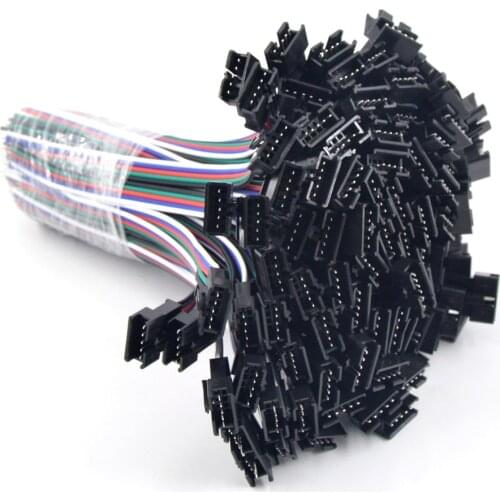 10~100Pairs 5Pin JST SM Male Female LED Connector Cable Wire 15cm For 5050 RGBW LED Strip light