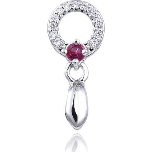 10PCS/Mixed batch 18*9mm Diy handicraft material earring pendant copper inlaid zircon plating for glamour jewelry production