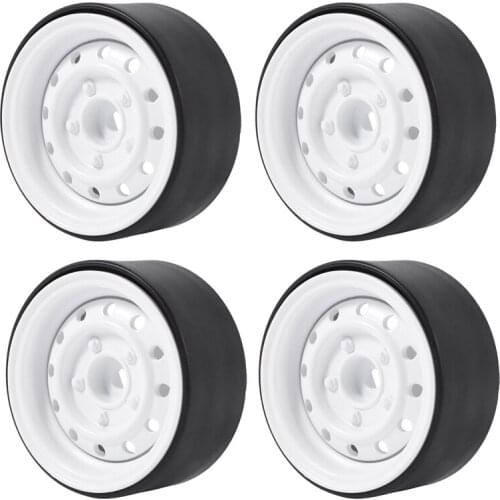 4Pcs Metal 1.9Inch Beadlock Wheel Rim Hub for 1/10 Rc Crawler Car Axial Scx10 90046 Traxxas Trx4 Rc4Wd D90 D110 Tf2 12 small hol