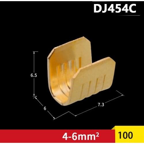 500pcs/lot DJ454C U-shaped terminal tab cold inserts connectors / terminal connector cable / wire cable lug,4-6mm2