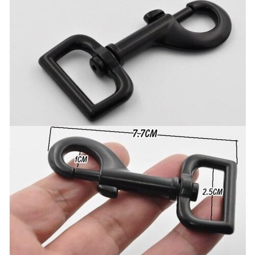 Free Shipping For 25mm Width Webbing 10pcs Black Swivel Clips Snap Hook Trigger Style DIY Luggage Bag Accessories