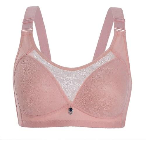Plus Large Size Bras Sexy Bras for Women Full Cup Bra Big Size Lace Thin Push Up Bra Solid Padded Brassiere Bras for Women