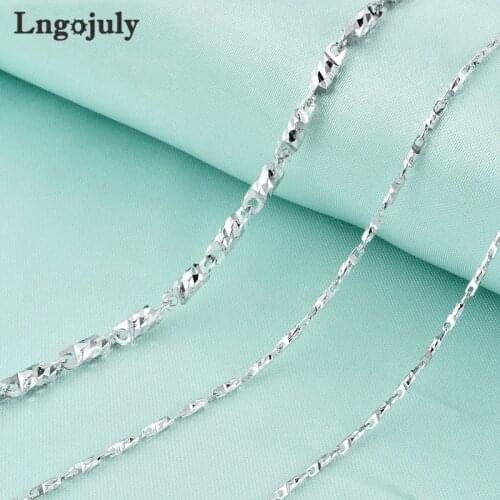 Fine Jewelry Pure 925 Sterling Silver Chain For Men Jewelry Genuine Silver Necklaces Hip-hop Male 3MM Buckle Chain Necklaces