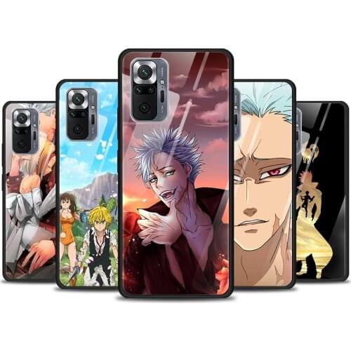 Smile Skeleton Devil Tempered Glass Cover For Xiaomi Redmi Note 10 10S 9 9T 9S 8T 8 9A 9C 8A 7 Pro Max Phone Case