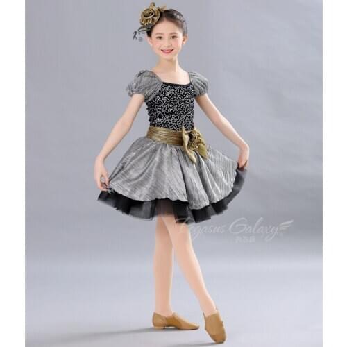 H2680 Children Sequin Ballet Dancing Dress Costume Girls Professional Performance Dance Clothes Stage Competition Dancewear