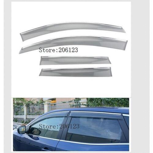 Car window rain rainbow block for RENAULT KADJAR 2016 2017 2018 Window Visor Vent Shade Deflectors