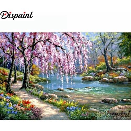 Dispaint Full Square/Round Drill 5D DIY Diamond Painting "Flower water" Embroidery Cross Stitch 3D Home Decor A11275